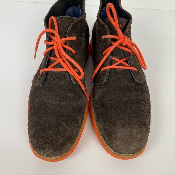 Cole Haan Brown Mens Lunargrand Leather Chukka Boots - Picture 2 of 5